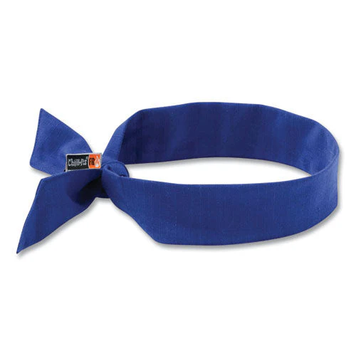 Chill-its 6700fr Fire Resistant Cooling Tie Bandana Headband, One Size Fits Most, Blue, Ships In 1-3 Business Days - Image 1