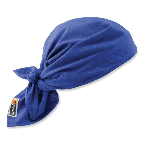 Chill-its 6710fr Fire Resistant Cooling Tie Bandana Triangle Hat, One Size Fits Most, Blue, Ships In 1-3 Business Days - Image 1