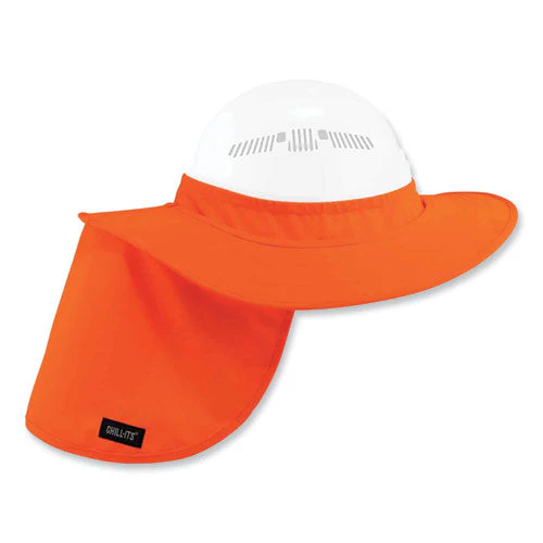 Chill-its 6660 Hard Hat Brim + Neck Shade, 19.5 X 9.75, Orange, Ships In 1-3 Business Days - Image 1