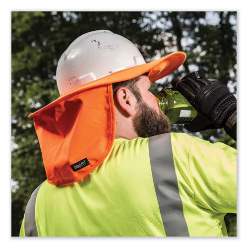 Chill-its 6660 Hard Hat Brim + Neck Shade, 19.5 X 9.75, Orange, Ships In 1-3 Business Days - Image 3
