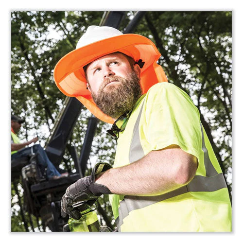 Chill-its 6660 Hard Hat Brim + Neck Shade, 19.5 X 9.75, Orange, Ships In 1-3 Business Days - Image 2