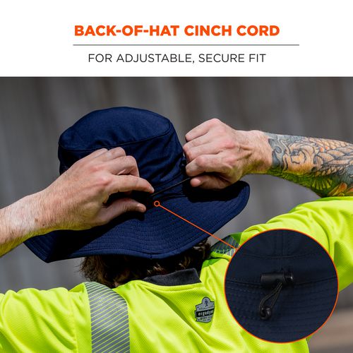 Chill-its 8939 Cooling Bucket Hat, Polyester/spandex, One Size Fits Most, Navy, Ships In 1-3 Business Days - Image 3