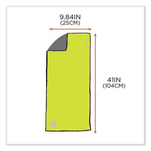 Chill-its 6602mf Evaporative Microfiber Cooling Towel, 40.9 X 9.8, One Size, Microfiber, Lime, Ships In 1-3 Business Days - Image 2