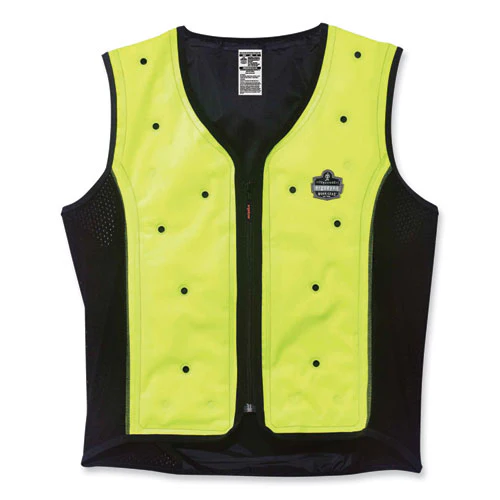 Chill-its 6685 Premium Dry Evaporative Cooling Vest With Zipper, Nylon, X-large, Lime, Ships In 1-3 Business Days - Image 1
