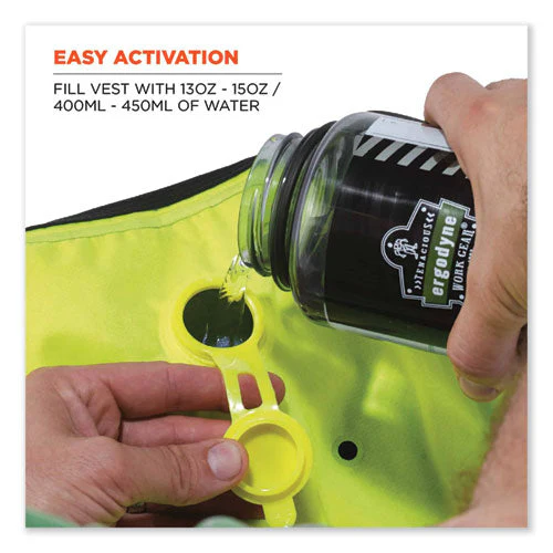 Chill-its 6685 Premium Dry Evaporative Cooling Vest With Zipper, Nylon, 2x-large, Lime, Ships In 1-3 Business Days - Image 3