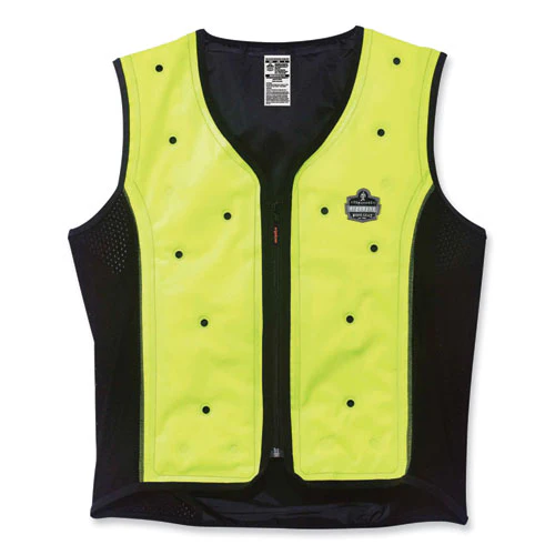Chill-its 6685 Premium Dry Evaporative Cooling Vest With Zipper, Nylon, 3x-large, Lime, Ships In 1-3 Business Days - Image 1