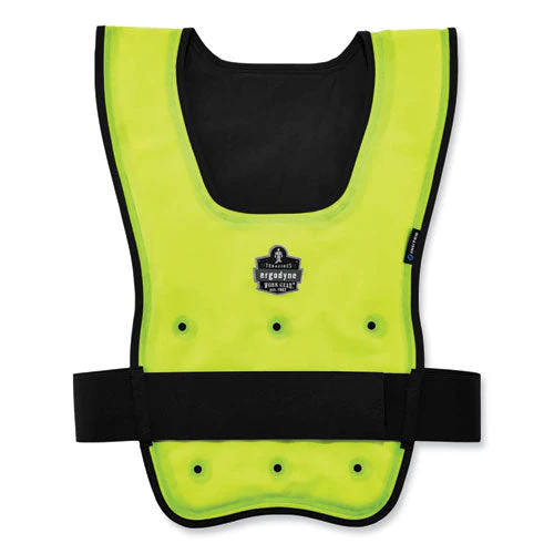 Chill-its 6687 Economy Dry Evaporative Cooling Elastic Waist Vest, Nylon, Large/x-large, Lime, Ships In 1-3 Business Days - Image 1