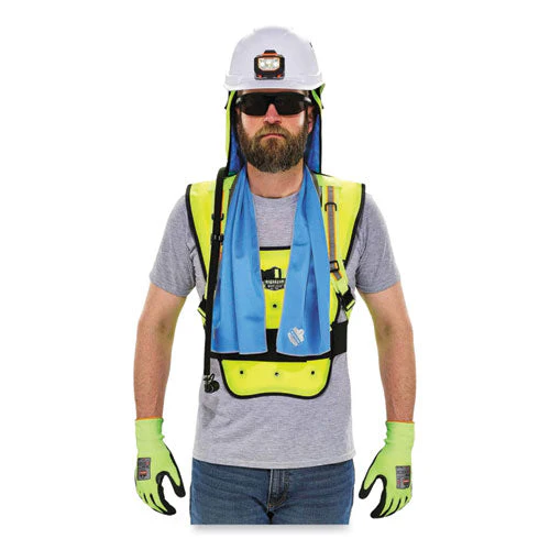 Chill-its 6687 Economy Dry Evaporative Cooling Elastic Waist Vest, Nylon, Large/x-large, Lime, Ships In 1-3 Business Days - Image 3