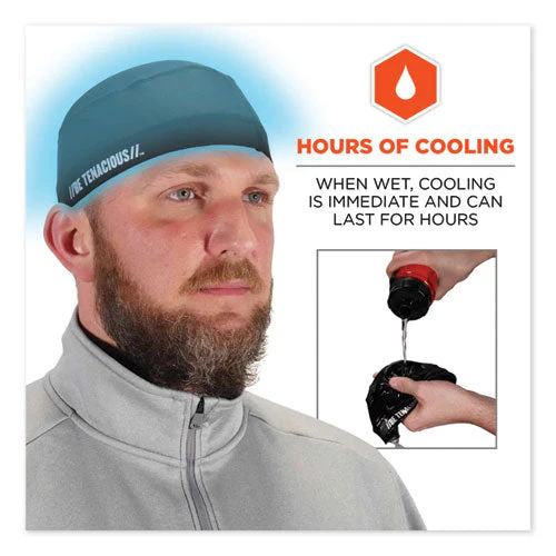 Chill-its 6632 Performance Knit Cooling Skull Cap, Polyester/spandex, One Size Fits Most, Black, Ships In 1-3 Business Days - Image 3