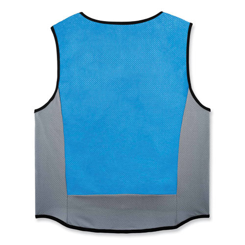Chill-its 6667 Wet Evaporative Pva Cooling Vest With Zipper, Pva, Medium, Blue, Ships In 1-3 Business Days - Image 3