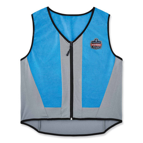 Chill-its 6667 Wet Evaporative Pva Cooling Vest With Zipper, Pva, Large, Blue, Ships In 1-3 Business Days - Image 1