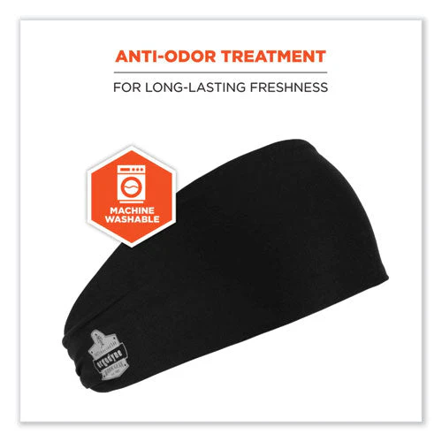 Chill-its 6634 Performance Knit Cooling Headband, Polyester/spandex, One Size Fits Most, Black, Ships In 1-3 Business Days - Image 3