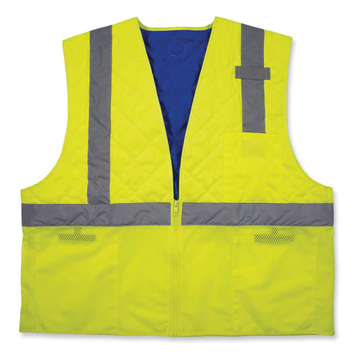 Chill-its 6668 Class 2 Hi-vis Safety Cooling Vest, Polymer, Medium, Lime, Ships In 1-3 Business Days - Image 1