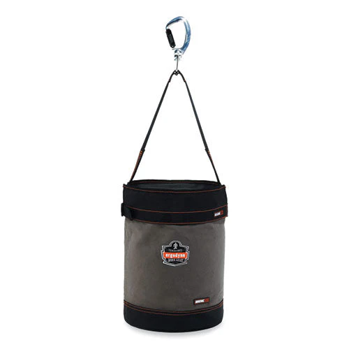 Arsenal 5940t Swiveling Carabiner Canvas Hoist Bucket And Top, 150 Lb, Gray, Ships In 1-3 Business Days - Image 1