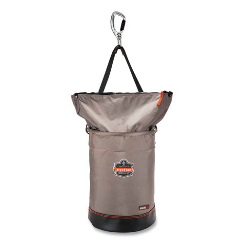 Arsenal 5974 Hoist Bucket Tool Bag W/ Swiveling Carabiner And Zipper Top, 12.5 X 12.5 X 17, Gray, Ships In 1-3 Business Days - Image 1