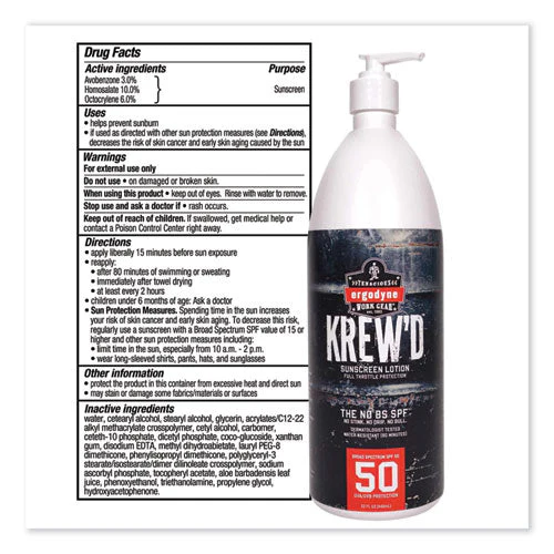 Krewd 6355 Spf 50 Sunscreen Lotion, 32 Oz Pump Bottle, Ships In 1-3 Business Days - Image 2