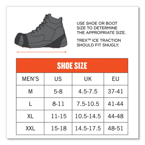 Trex 6300tc One-piece Slip-on Tungsten Carbide Ice Cleats, Large, Black, Pair, Ships In 1-3 Business Days - Image 3