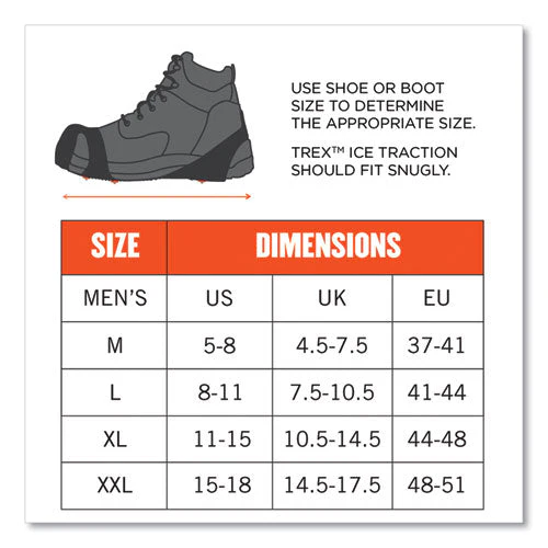Trex 6300 One Piece Slip-on Ice Cleats, Medium, Black, Pair, Ships In 1-3 Business Days - Image 2