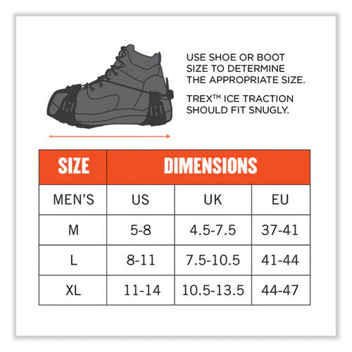 Trex 6310 Adjustable Slip-on Ice Cleats, X-large, Black, Pair, Ships In 1-3 Business Days - Image 3