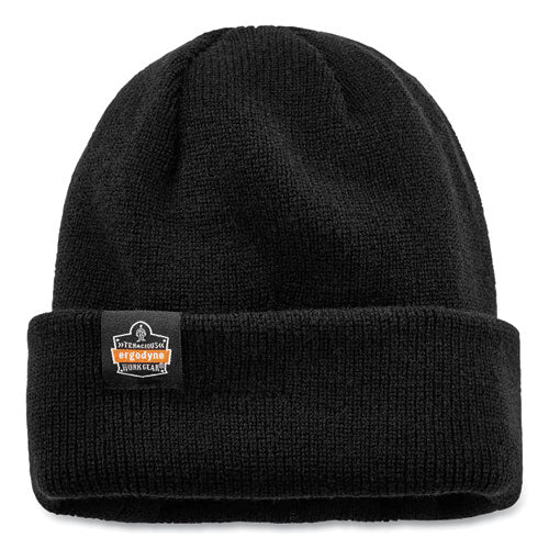 N-ferno 6811z Rib Knit Hat With Zipper For Bump Cap Insert, One Size Fits Most, Black, Ships In 1-3 Business Days - Image 1