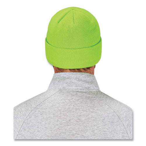 N-ferno 6806 Cuffed Rib Knit Winter Hat, One Size Fits Most, Lime, Ships In 1-3 Business Days - Image 2