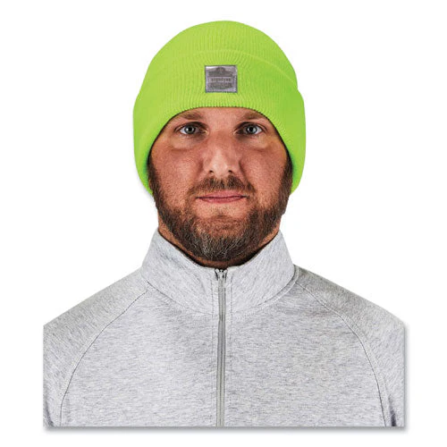 N-ferno 6806 Cuffed Rib Knit Winter Hat, One Size Fits Most, Lime, Ships In 1-3 Business Days - Image 3