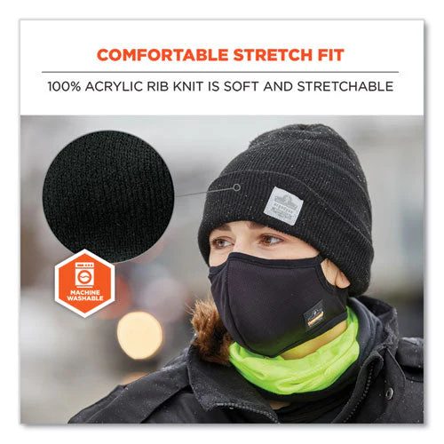 N-ferno 6806 Cuffed Rib Knit Winter Hat, One Size Fits Most, Black, Ships In 1-3 Business Days - Image 3