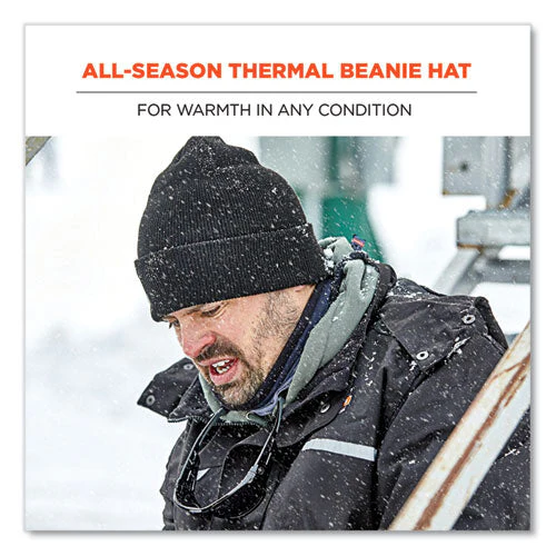 N-ferno 6806 Cuffed Rib Knit Winter Hat, One Size Fits Most, Black, Ships In 1-3 Business Days - Image 2
