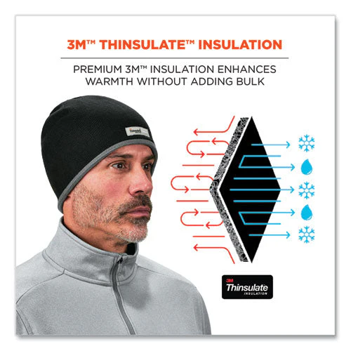 N-ferno 6818 Knit Winter Hat Fleece Lined, One Size Fits Most, Black, Ships In 1-3 Business Days - Image 3