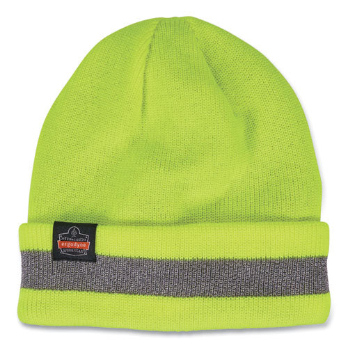 N-ferno 6803 Reflective Rib Knit Winter Hat, One Size Fits Most, Lime, Ships In 1-3 Business Days - Image 1