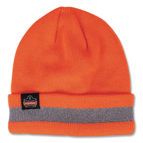 N-ferno 6803 Reflective Rib Knit Winter Hat, One Size Fits Most, Orange, Ships In 1-3 Business Days - Image 1