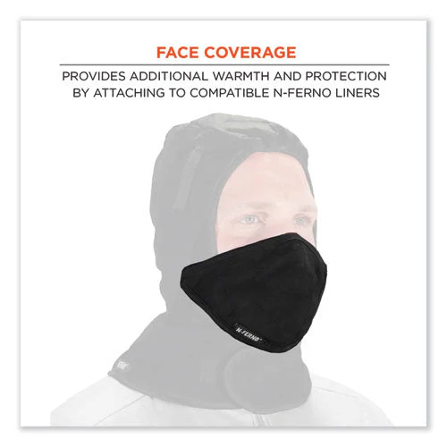N-ferno 6870 2-layer Thermal Mouthpiece, Fleece/cotton, Black, One Size Fits Most, Ships In 1-3 Business Days - Image 2