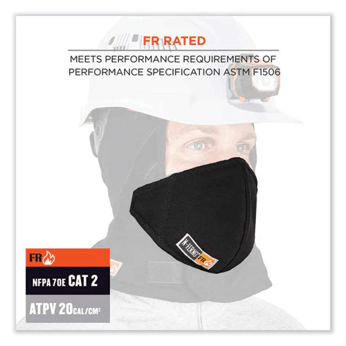 N-ferno 6872 2-layer Fr Mouthpiece, Modacrylic Cotton, One Size Fits Most, Black, Ships In 1-3 Business Days - Image 2