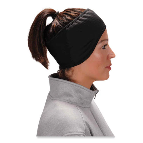 N-ferno 6887 2-layer Winter Headband, Spandex/fleece, One Size Fits Most, Black, Ships In 1-3 Business Days - Image 2