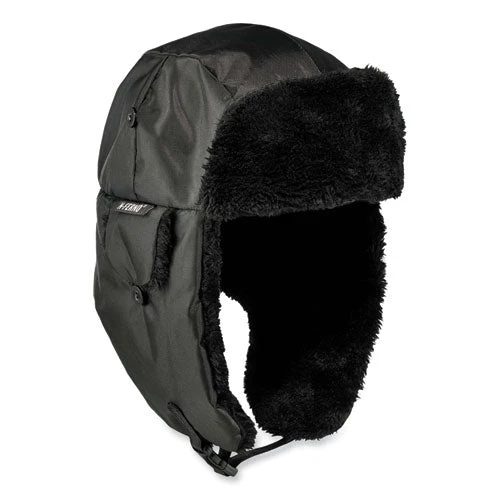 N-ferno 6802zi Zipper Trapper Hat + Universal Bump Cap, S/m, Black, Ships In 1-3 Business Days - Image 1