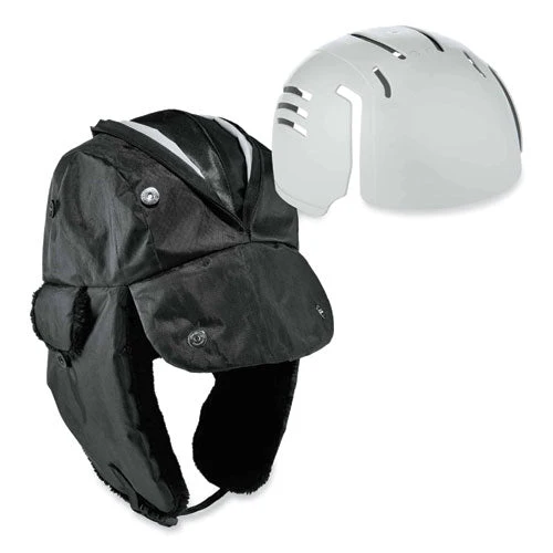 N-ferno 6802zi Zipper Trapper Hat + Universal Bump Cap, S/m, Black, Ships In 1-3 Business Days - Image 3