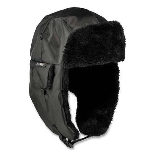 N-ferno 6802zi Zipper Trapper Hat + Universal Bump Cap, L/xl, Black, Ships In 1-3 Business Days - Image 1