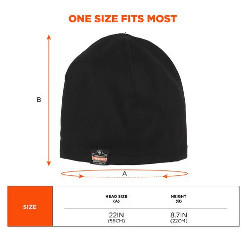 N-ferno 6813 Winter Skull Cap Helmet Liner, Polyester; Spandex, One Size Fits Most, Black, Ships In 1-3 Business Days - Image 2
