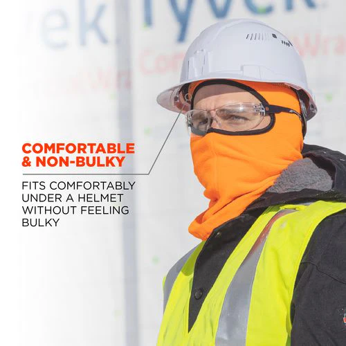N-ferno 6821 Fleece Balaclava Face Mask, One Size Fits Most, Orange, Ships In 1-3 Business Days - Image 2