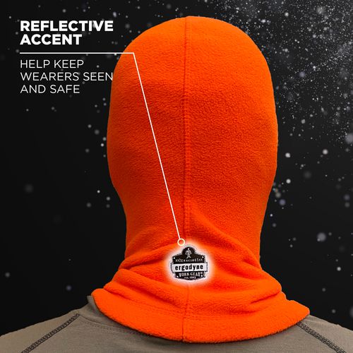 N-ferno 6821 Fleece Balaclava Face Mask, One Size Fits Most, Orange, Ships In 1-3 Business Days - Image 3