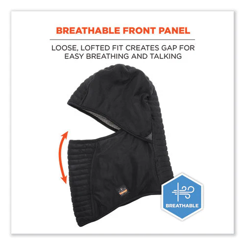N-ferno 6955 Insulated 3-layer Balaclava Face Mask, Polartec Fr Pwr Grid Fleece/poly-spandex,black,ships In 1-3 Business Days - Image 3