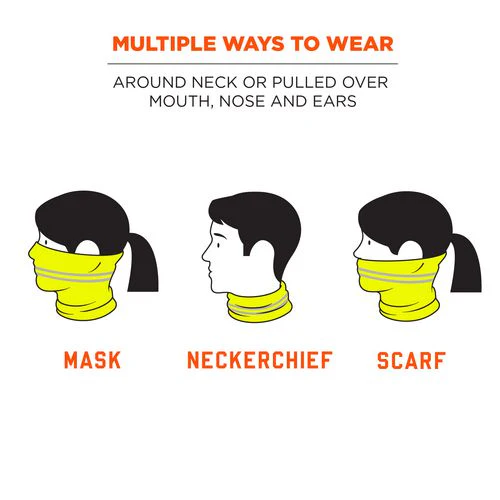 N-ferno 6961 Reflective Winter Neck Gaiter, One Size Fits Most, Lime, Ships In 1-3 Business Days - Image 3