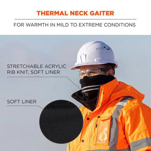 N-ferno 6961 Reflective Winter Neck Gaiter, One Size Fits Most, Black, Ships In 1-3 Business Days - Image 2