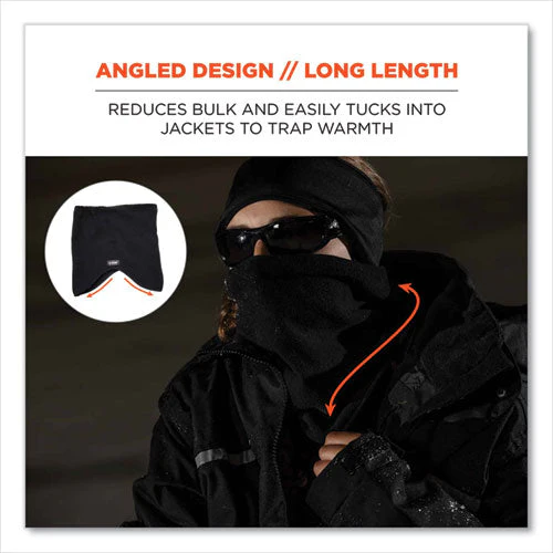 N-ferno 6960 Fleece Neck Gaiter, Fleece, One Size Fits Most, Black, Ships In 1-3 Business Days - Image 2