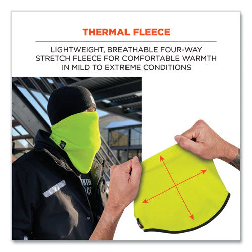 N-ferno 6960 Fleece Neck Gaiter, Fleece, One Size Fits Most, Hi-vis Lime, Ships In 1-3 Business Days - Image 2
