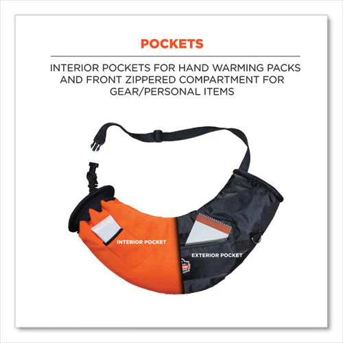 N-ferno 6980 Winter Hand Warmer Muff, Nylon/fleece/neoprene, One Size Fits Most, Black, Ships In 1-3 Business Days - Image 3