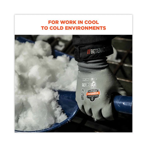 Proflex 7501 Coated Waterproof Winter Gloves, Gray, Large, Pair, Ships In 1-3 Business Days - Image 2