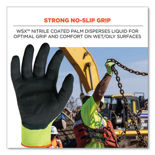 Proflex 7021-case Hi-vis Nitrile Coated Cr Gloves, Lime, Small, 144 Pairs/carton, Ships In 1-3 Business Days - Image 2