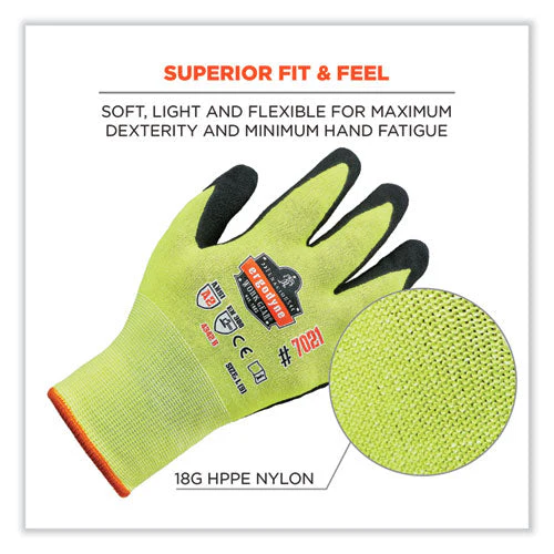 Proflex 7021-case Hi-vis Nitrile Coated Cr Gloves, Lime, X-large, 144 Pairs/carton, Ships In 1-3 Business Days - Image 3