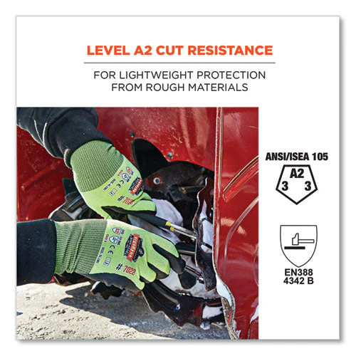 Proflex 7022-case Ansi A2 Coated Cr Gloves Dsx, Lime, Small, 144 Pairs/carton, Ships In 1-3 Business Days - Image 3